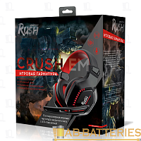 Наушники полноразмерные Smartbuy Rush CRUSH'EM с микр. игровые черный красный (1/20) 