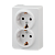 Розетка ЭРА 11-2206-01 2гн. С/З со шторкой белый (1/12/120)