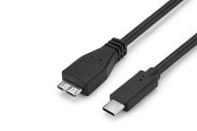 Кабель GoPower Type-C (m)-microUSB-B (m) 0.5м ПВХ черный Premium Zip-Lock c подвесом (1/200)