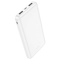 Внешний аккумулятор HOCO J100 10000mAh 2.1A 2USB/Type-C белый (1/66)