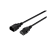 Кабель питания GoPower C14 (m)-C13 (f) 1.8м ПВХ 0.75мм удлинитель черный (1/10/100)