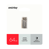 Флеш-накопитель Smartbuy MU30 64GB USB2.0 металл серебряный 