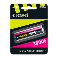 Аккумулятор Li-ion Фаzа 18650 BL1 3000mAh б/з (1/10/120) 