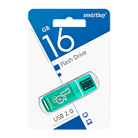 Флеш-накопитель Smartbuy Glossy 16GB USB2.0 пластик зеленый