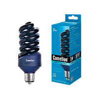 Лампа энергосберегающая ультрафиолетовая Camelion T4 E27 26W 220-240V спираль (1/5/25/100)