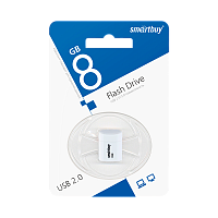 Флеш-накопитель Smartbuy Lara 8GB USB2.0 пластик белый 