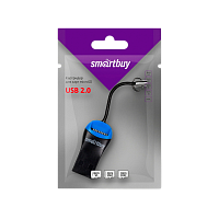 Картридер Smartbuy 711 USB2.0 microSD голубой