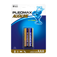 Батарейка Pleomax LR03 AAA BL2 Alkaline 1.5V (2/20/400/19200) 