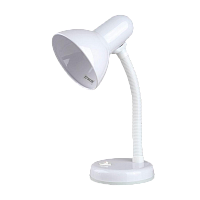 Светильник настольный Camelion KD-301 40W 230V E27 на основании 1.7м белый (1/12)
