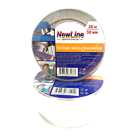 Клейкая лента NewLine 50мм*25м алюминий акрил 50мкм (1/36)