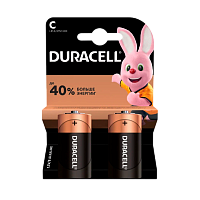 Батарейка Duracell Plus LR14 C BL2 Alkaline 1.5V (2/20/10120)