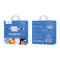 Кабель HOCO X21 USB (m)-microUSB (m) 1м 2.0A силикон белый (1/29/174)
