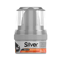 Крем-блеск для обуви Silver 50мл с губкой черный (1/12) 