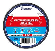 Изолента Smartbuy PRO 19мм*10м ПВХ морозостойкая черный