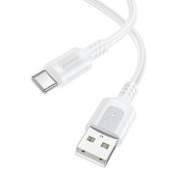 Кабель Borofone BX111 USB (m)-Type-C (m) 1м 3.0A силикон белый