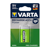 Аккумулятор предзаряженный RTU Varta Крона 6F22 9V BL1 NI-MH 200mAh (1/10/50)