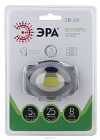 Фонарь налобный ЭРА GB-601 5W COB от батареек 3 режима черный