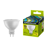 Лампа светодиодная Ergolux JCDR GU5.3 9W 3000К 172-265V софит (1/10/100)