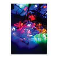 Гирлянда Космос "Новогодние игрушки" 30LED 4.4м микс нить 8 режимов прозрачн.насадки ассорти (1/50)