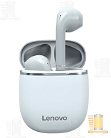Наушники вставные Lenovo H12 bluetooth 5.1 с микр. серебряный белый