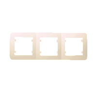 Рамка Makel Lillium Natural 3пост. кремовый 55213 (1/20)