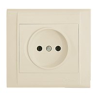 Розетка Makel Defne 1гн. 16A Б/З керамика кремовый 42010002 (1/12)