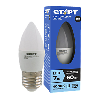 Лампа светодиодная Старт B35 E27 7W 4000К 220V свеча Eco матовая (1/10/100)
