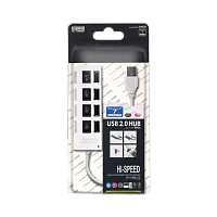 USB-Хаб Smartbuy 7204 4USB с выключателем белый 