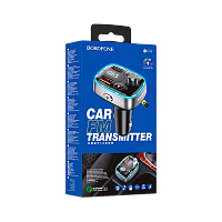 FM-трансмиттер Borofone BC32 2USB microSD bluetooth 5.0 черный (1/20/80) 