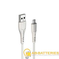 Кабель Borofone BX37 USB (m)-microUSB (m) 1м 2.4A ПВХ белый (1/360)