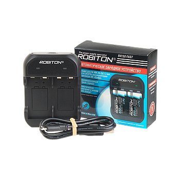 Зарядное устройство ROBITON 9V150 FAST Ni-MH, Ni-Cd, Li-ion, Li-Po и LiFePO4  9B «Крона»