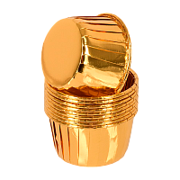 Форма MARMITON бумажная круглая 7х3.5см 10шт. золотой (1/36)