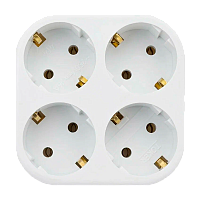 Разветвитель Toker 4Т4 4р.С/З белый (1/50)