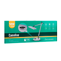 Светильник настольный Camelion KD-879 12W 230V на основании сенс. с таймером серебряный (1/6)