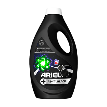 Гель для стирки черного белья ARIEL Revita black 1.04л бутылка (1/5)