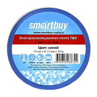 Изолента Smartbuy 15мм*10м ПВХ синий (1/10/500)
