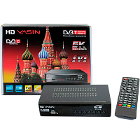 Приставка для цифрового ТВ YASIN T8000 DVB-T/T2 металл черный (1/60)