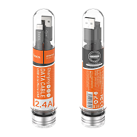 Кабель HOCO X14 USB (m)-microUSB (m) 1м 2.0A нейлон черный (1/33/330)