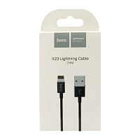 Кабель HOCO X23 USB (m)-Lightning (m) 1м 2.1A TPE черный (1/46/276)