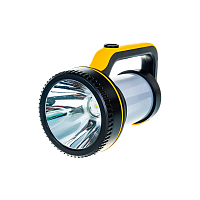 Фонарь туристический Космос 2007W 7W 1LED от аккумулятора 3 режима черный оранжевый (1/16)