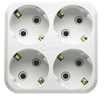 Разветвитель Makel 4р.С/З 16A белый 10001205