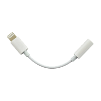 Переходник AUX Без бренда JH-001 Jack 3.5mm (f)-Lightning (m) пластик белый