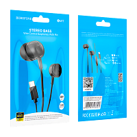 Наушники вставные Borofone BM77 с микр. Type-C черный