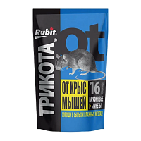 Тесто-брикеты Рубит от крыс и мышей ТриКота (син) параф. брикет 16 доз 160г (1/40)