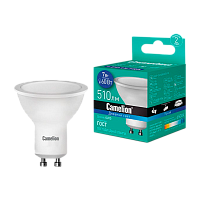 Лампа светодиодная Camelion MR16 GU10 7W 6500К 170-265V софит матовая (1/5/100)