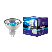 Лампа галогенная Camelion MR16 GU5.3 50W 3500К 220-240V софит 50мм прозрачная (1/10/200)