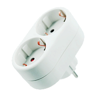 Разветвитель Старт SA 2р.С/З 16A с защитой от детей белый (1/50/200)