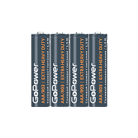 Батарейка GoPower R03 AAA Shrink 4 Heavy Duty 1.5V (4/60/1200)