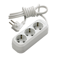 Удлинитель Makel 3р.С/З 5.0м белый MGP134 (1/12)