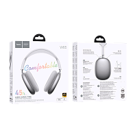 Наушники полноразмерные HOCO W65 bluetooth 5.4 с микр. серебристый (1/40)